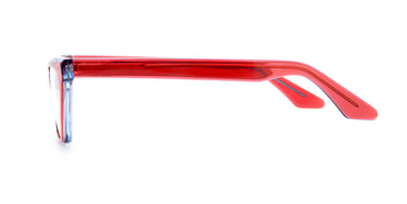 Women Urban Eyeglasses: Motley- Red - SpaceSMART Eye Clinic (Side View)